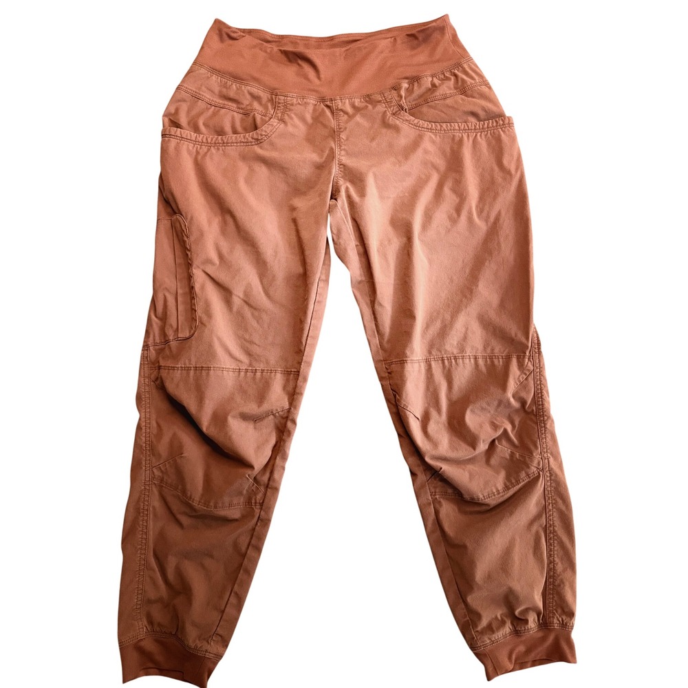 prAna Kanab Mid Rise Jogger Durable Organic Cotton Pant Size L 28" Inseam Clay